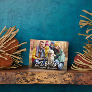 Modern Brush Script Bester Vater je Foto Fotoplatte