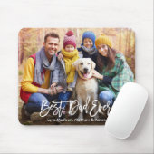 Modern Brush Script Bester Vater je Foto Mousepad (Mit Mouse)