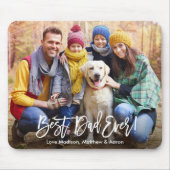 Modern Brush Script Bester Vater je Foto Mousepad (Vorne)