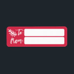 Modern Brush Script Bright Christmas Label bis hin<br><div class="desc">Machen Sie eine atemberaubende Aussage in dieser Urlaubssaison mit diesem stilvollen Geschenketikett mit "Frohe Weihnachten" in einem Bürstenskript-Schriftart. Für weitere Stücke in diesem Design kaufen Sie unseren Online-Shop!</div>