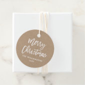 Modern Brush Script Christmas Kraft Geschenkanhänger (Beispiel)
