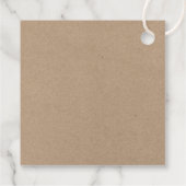 Modern Brush Script Christmas Kraft Square Geschenkanhänger (Rückseite)