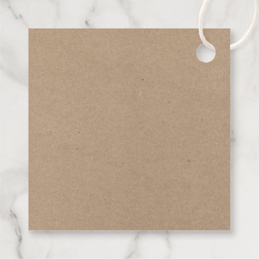 Modern Brush Script Christmas Kraft Square Geschenkanhänger (Rückseite)