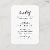 Modern Brush Script Foto Abschluss Einladung (Rückseite)