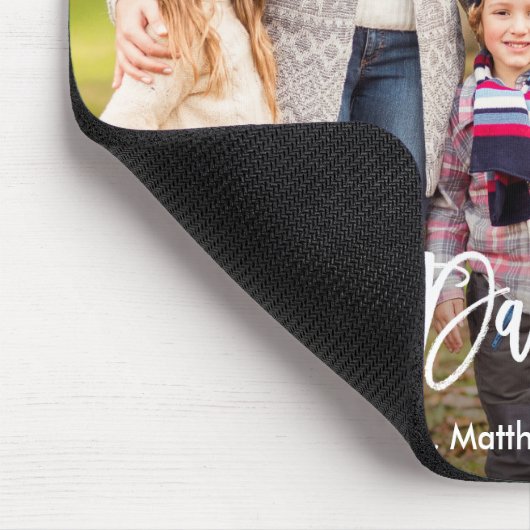 Modern Brush Script Foto Bester Vater je Mousepad (Ecke)