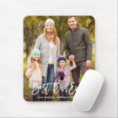 Modern Brush Script Foto Bester Vater je Mousepad (Mit Mouse)