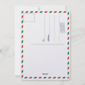 Modern Brush Script Frohe Weihnachten Foto Postcar (Rückseite)