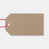 Modern Brush Script Frohe Weihnachten Kraft Geschenkanhänger (Rückseite Horizontal)