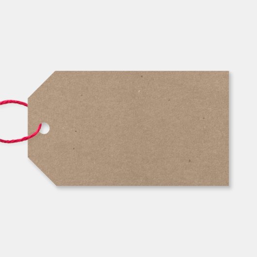 Modern Brush Script Frohe Weihnachten Kraft Geschenkanhänger (Rückseite Horizontal)