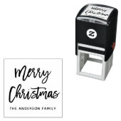 Modern Brush Script Frohe Weihnachten Platz Permastempel (Beispiel)