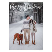 Modern Brush Script Frohe Weihnachtsfalte Karte (Vorne)