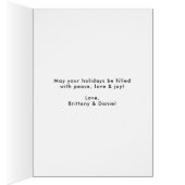 Modern Brush Script Frohe Weihnachtsfalte Karte (Innen (Rechts))