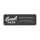 Modern Brush Script Graduation Return Address (Vorne)