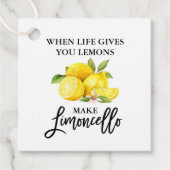Modern Brush Script Lemons Limoncello Geschenkanhänger (Vorderseite)