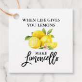 Modern Brush Script Lemons Limoncello Kraft Geschenkanhänger (Vorderseite)