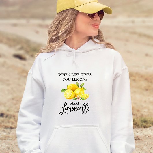 Modern Brush Script Limoncellon Lemons Hoodie