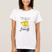 Modern Brush Script Limoncellon Lemons T-Shirt (Vorderseite)