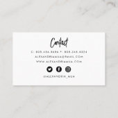 Modern Brush Script Make-up Artist Business Card Visitenkarte (Rückseite)