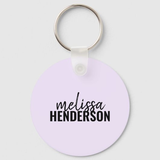Modern Brush Script Name Simple Key Schlüsselanhänger (Vorderseite)