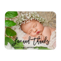 Modern Brush Script Neue Baby Liebe und Danke Blk