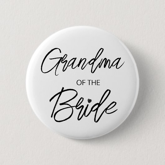 Modern Brush Script Oma The Bride Party Button (Vorderseite)