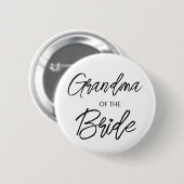 Modern Brush Script Oma The Bride Party Button (Vorne & Hinten)