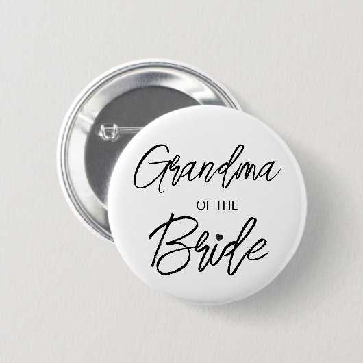 Modern Brush Script Oma The Bride Party Button (Vorne & Hinten)