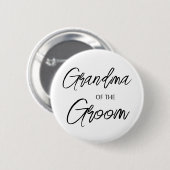 Modern Brush Script Oma The Groom Party Button (Vorne & Hinten)