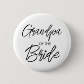 Modern Brush Script Opa The Bride Party Button (Vorderseite)