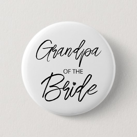 Modern Brush Script Opa The Bride Party Button (Vorderseite)