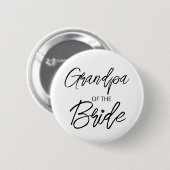 Modern Brush Script Opa The Bride Party Button (Vorne & Hinten)