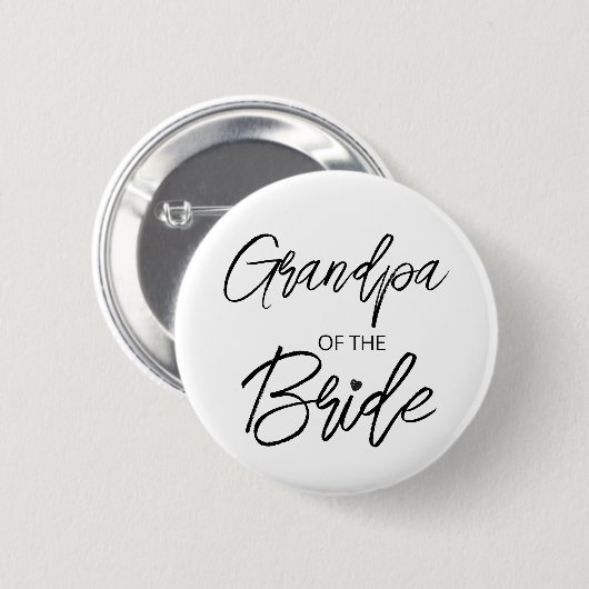 Modern Brush Script Opa The Bride Party Button (Vorne & Hinten)