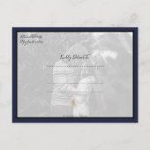 Modern Brush Script Rette unser Date, Goldene Anan Ankündigungspostkarte (Rückseite)