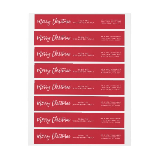 Modern Brush Script Star Frohe Weihnachten (Bogen)