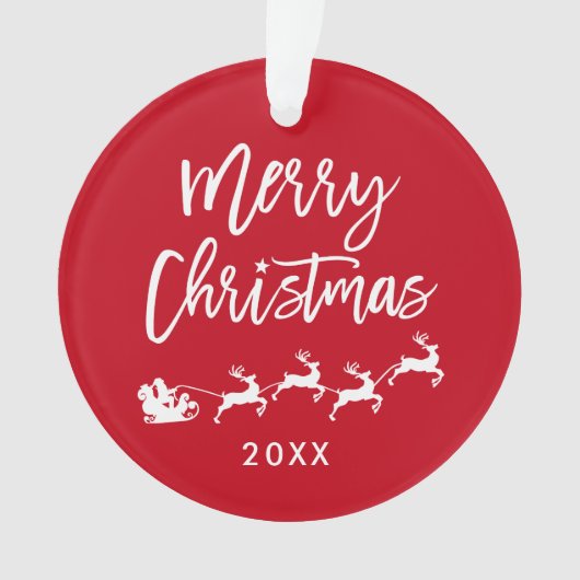 Modern Brush Script Star Weihnachten Ornament (Vorderseite)