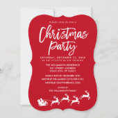 Modern Brush Script Star Weihnachten Party Einladung (Vorderseite)