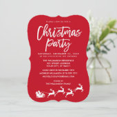 Modern Brush Script Star Weihnachten Party Einladung (Stehend Vorderseite)