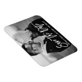 Modern Brush Script Trendy Save the Date Foto Magnet (Rechte Seite)