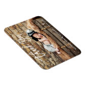 Modern Brush Script Vielen Dank New Baby What Magnet (Rechte Seite)