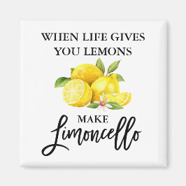 Modern Brush Script Wasserfarbe Limoncello Magnet