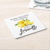 Modern Brush Script Wasserfarbe Limoncello Rechteckiger Pappuntersetzer (angewinkelt)