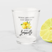 Modern Brush Script Wasserfarbe Limoncello Schnapsglas (Vorderseite)