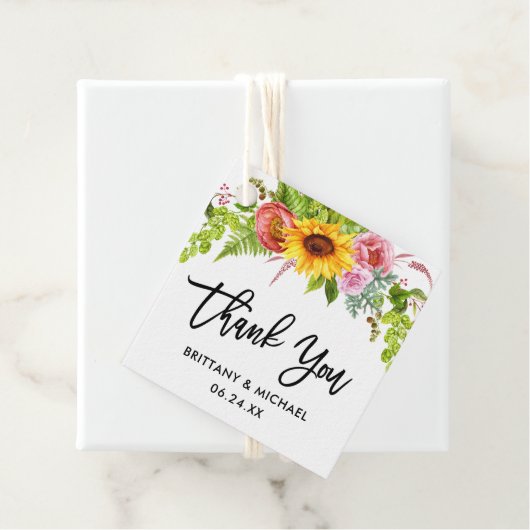 Modern Brush Script Wedding Vielen Dank Geschenkanhänger (Beispiel)