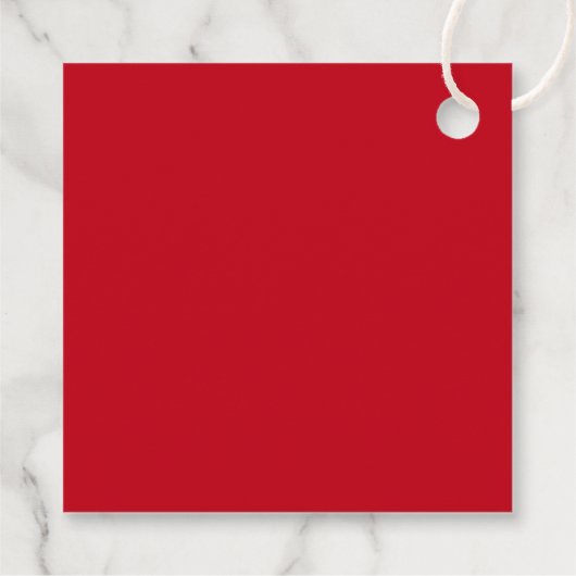 Modern Brush Script Weihnachts-Star Rot Geschenkanhänger (Rückseite)