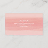 Modern Brush Stroke | Pink Pour Visitenkarte (Rückseite)