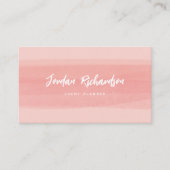Modern Brush Stroke | Pink Pour Visitenkarte (Vorderseite)
