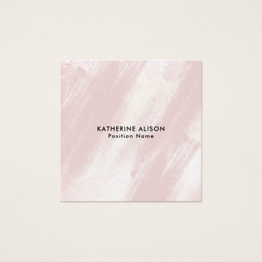  Modern Brush Stroke texture Square Business Card (Vorderseite)