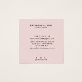  Modern Brush Stroke texture Square Business Card (Rückseite)