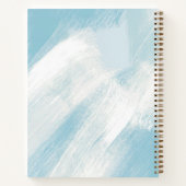 Modern Brush Strokes Blue Aqua Notizblock (Rückseite)