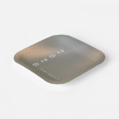 Modern Brushed Metal Custom Happy New Year Party Pappteller (Gewinkelt)